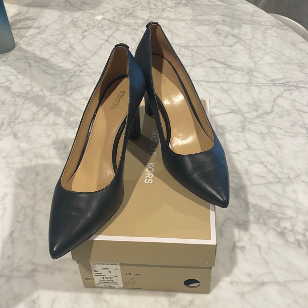 MK Navy Heels (size 10)
